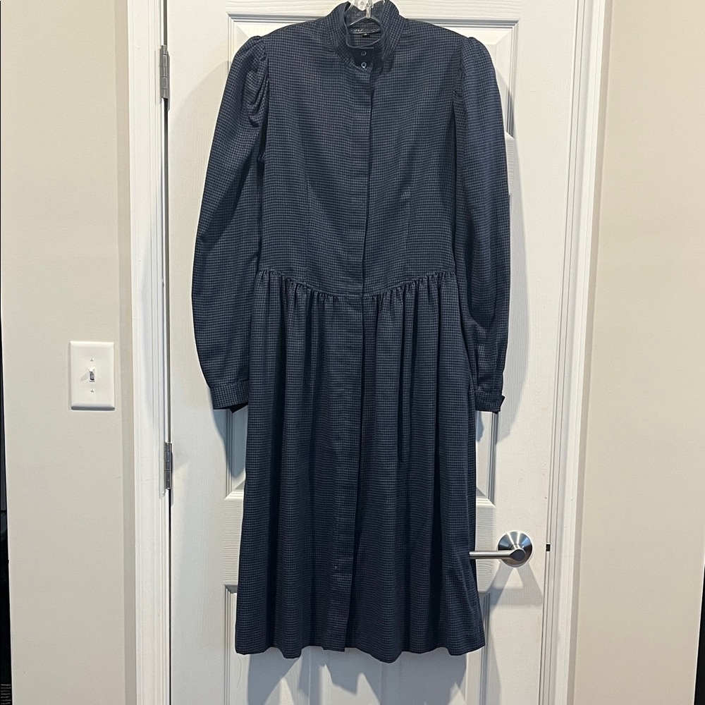 Elegant Long Sleeve Navy Dress Size 14